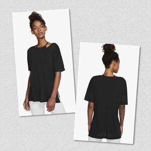 NIKE Dri-Fit YOGA NWT Black  Women’s Short Sleeve Tee Size Small